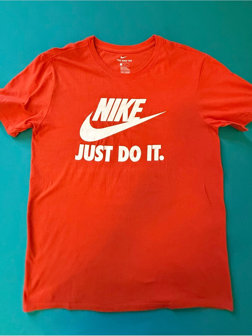 Nike Men’s 'Just Do It.' Graphic Tee - Red with White Logo